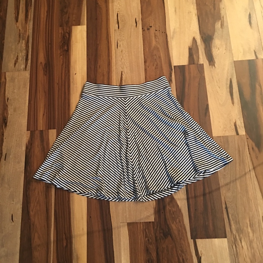 Knee Length Striped Skirt